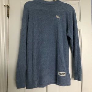 VS PINK Blue Cozy Pullover